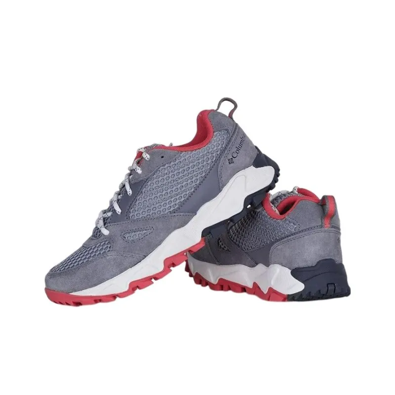 Columbia Anti Slip Wear Resistant Low Top Outdoor Shoes Women's Gray Pink-2