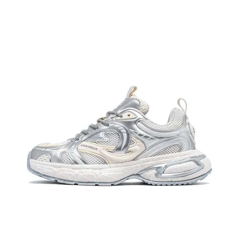 HOBIBEAR Cushioning Rebound Wear-Resistant Low-Top Casual Shoes Unisex Silver-0