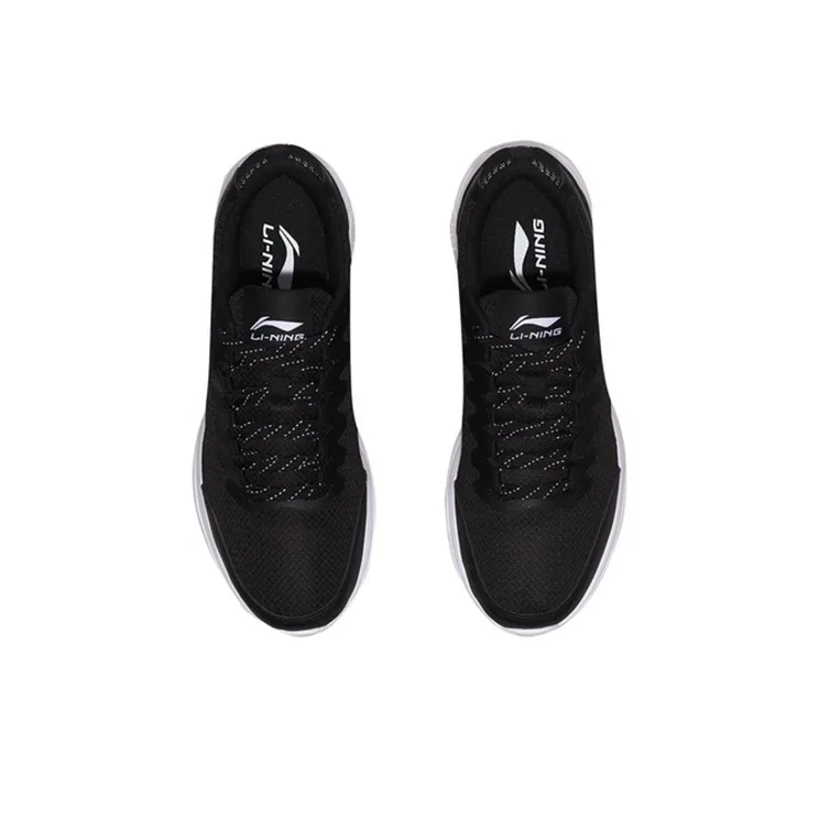LiNing Non slip Lightweight Low Top Running Shoes Unisex Black-3