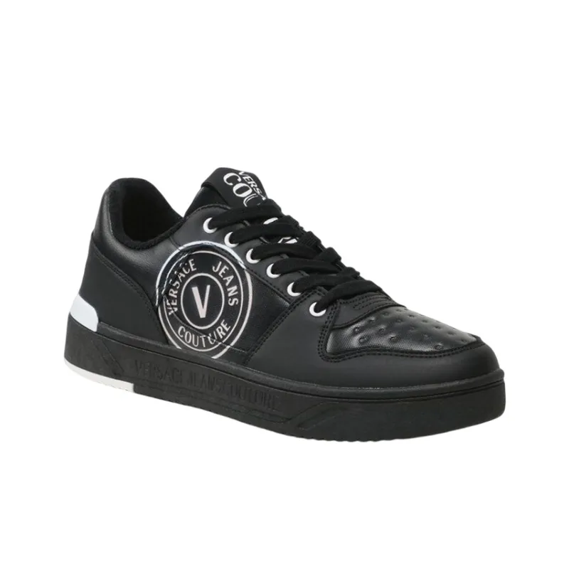 VERSACE JEANS Stylish Skateboarding Shoes Men's Black-1