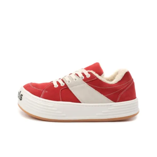 PALM ANGELS Casual Shoes Men Low-Top Red/White