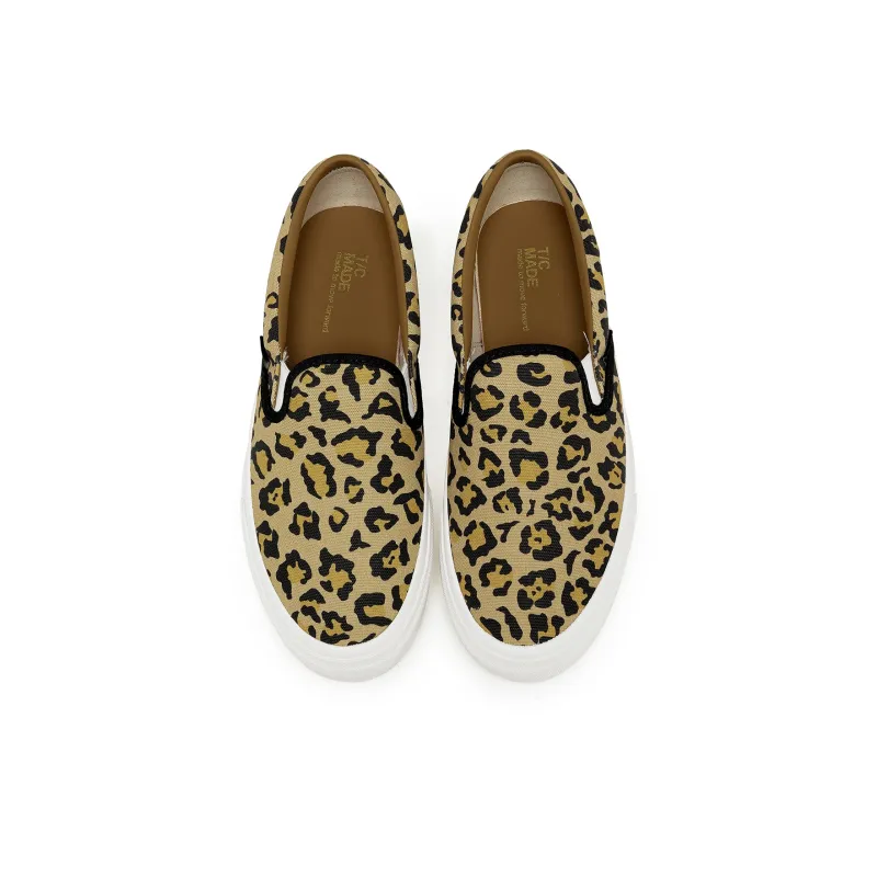 TC Tcmade 013 Low-Top Canvas Shoes Unisex Leopard Print White-4