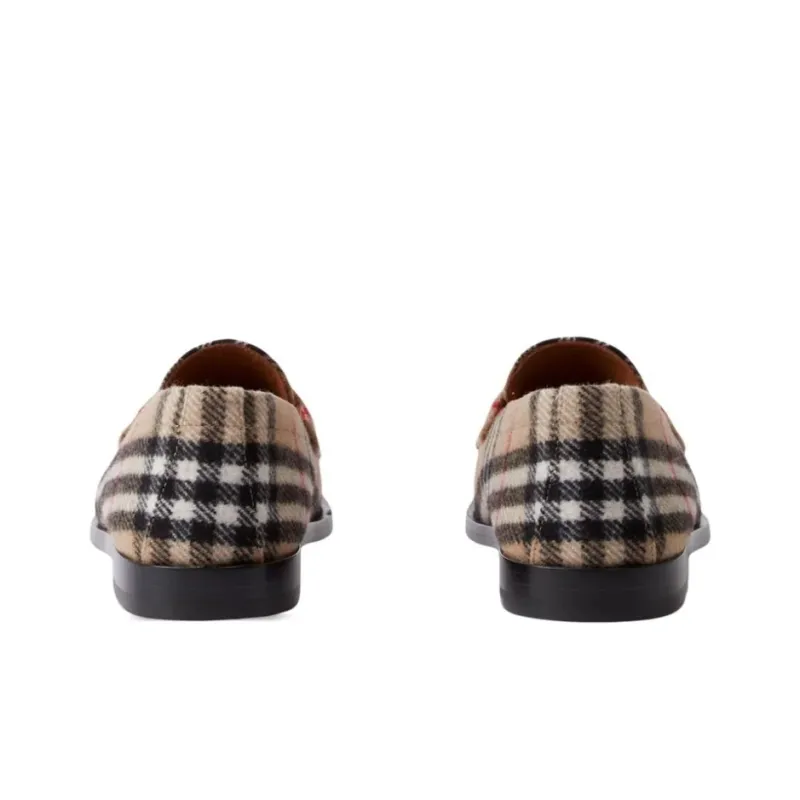 Burberry Check Wool Loafers-3
