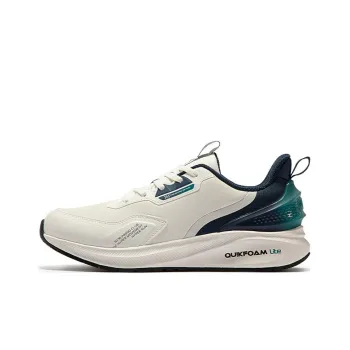 361° Cushioned Anti-Slip Wear-Resistant Water-Resistant Lightweight Warm Low-Top Running Shoes Men's White Blue