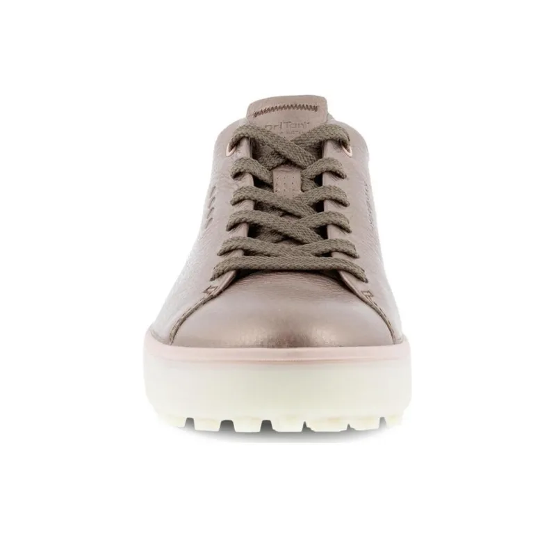 Ecco Golf Tray Low Top Golf Shoes Women's Champagne-3