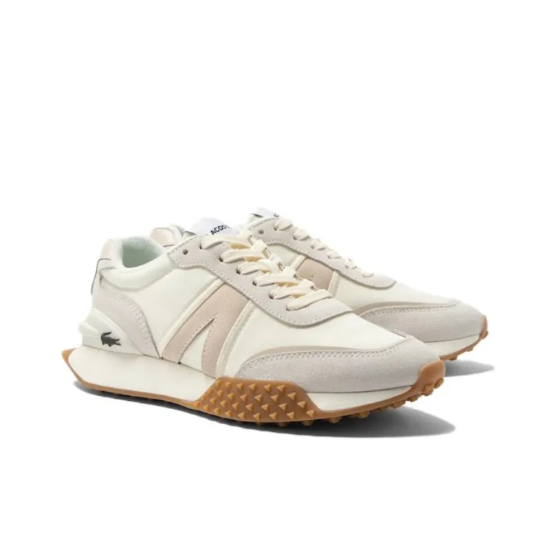 LACOSTE Anti Slip Wear Resistant Low Top Casual Shoes Women's Beige-2