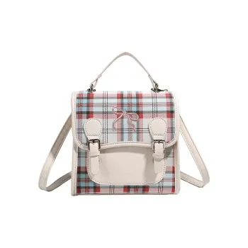 NX DOUGHNUT PU Backpack Regular Women's Pink Plaid