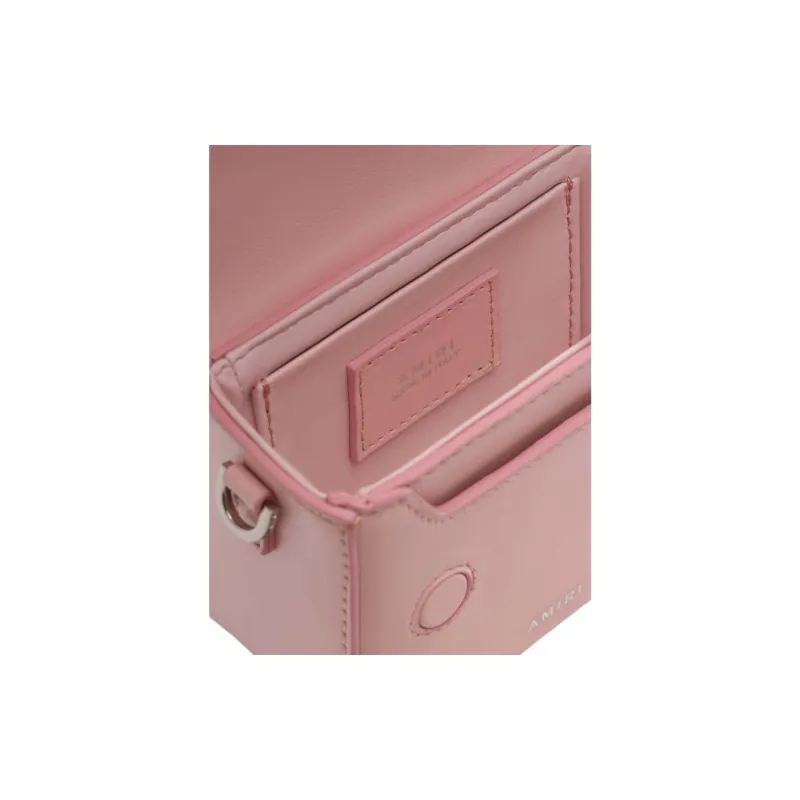 AMIRI Leather Shoulder Bag Crossbody Bag Handbag Regular Women's Pink-5