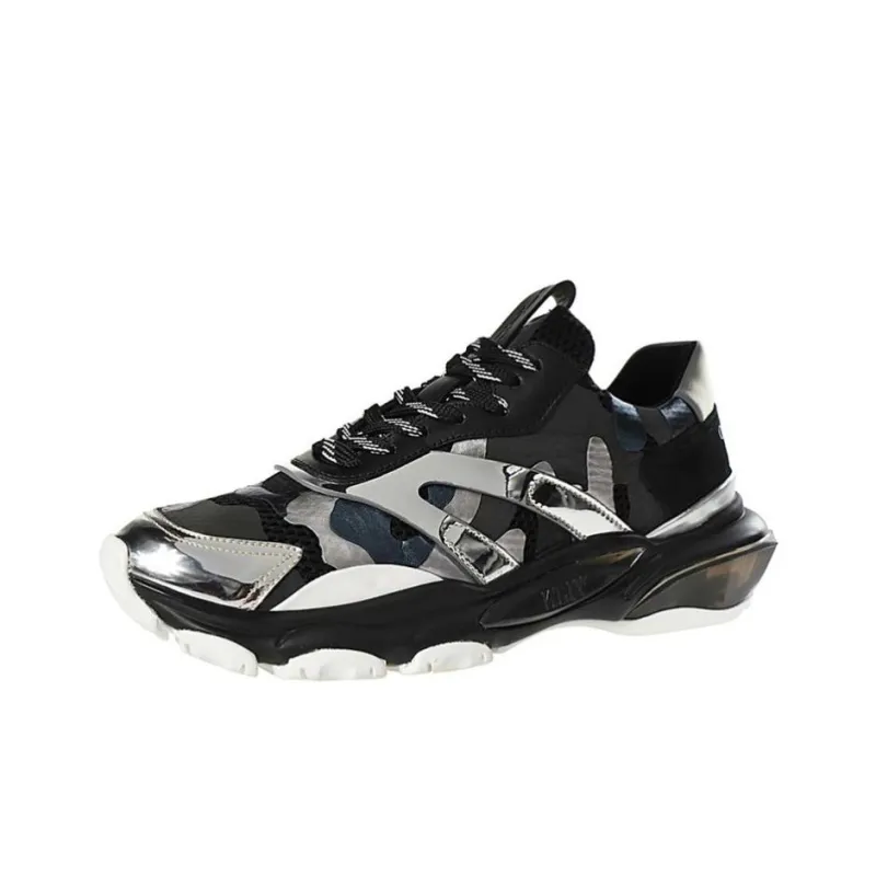 Valentino Bounce GARAVANI Low Top Sports Casual Shoes Men's Black Silver-2