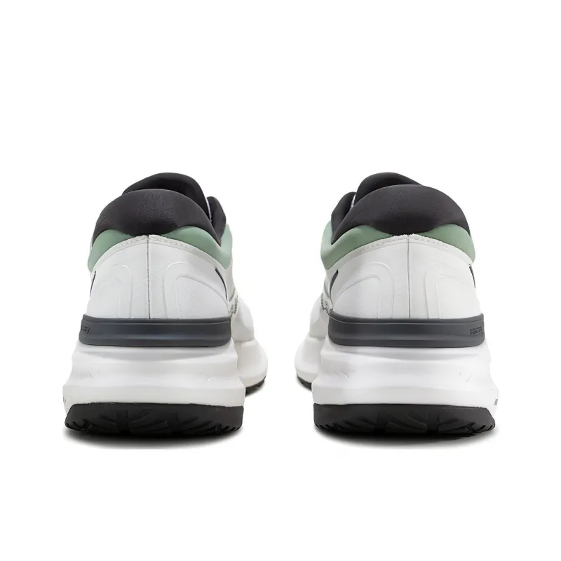 Saucony Anti Slip Wear Resistant Low Top Training Running Shoes Men's White Black Green-3