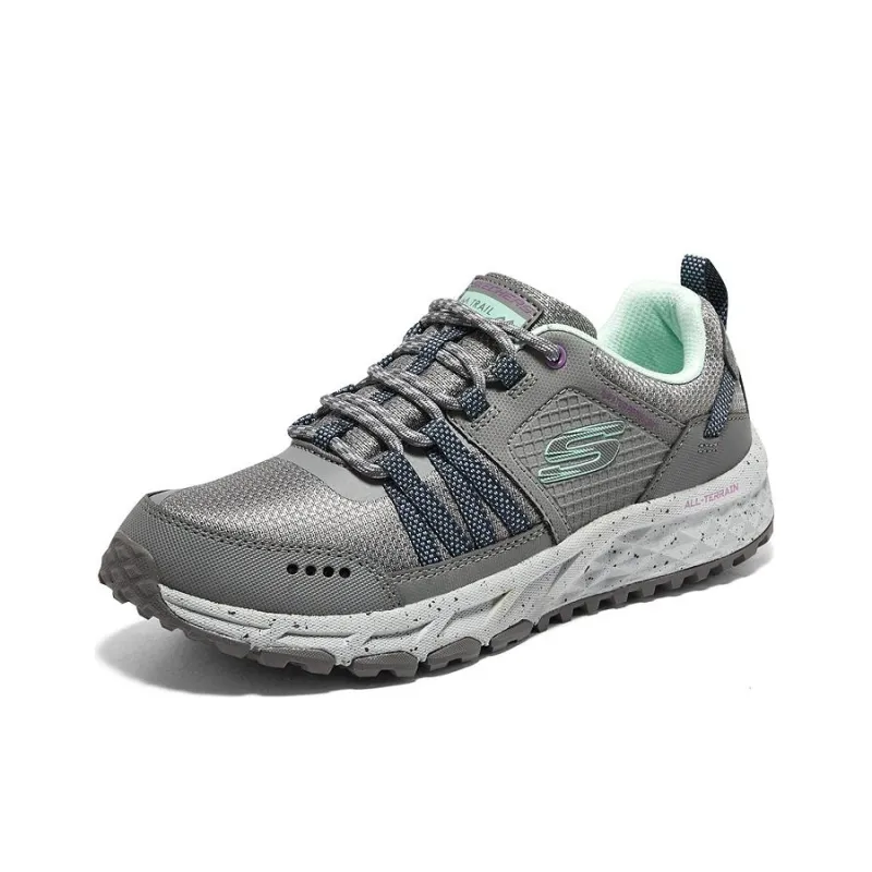Skechers OUTDOOR Cushioning Anti Slip And Wear Resistant Low Top Casual Shoes Women's Gray Green-2