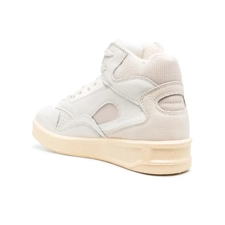 JIL SANDER Basket Mid Leather Sneakers-3