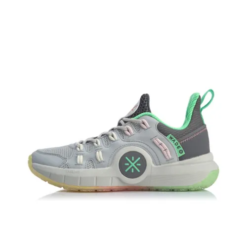 LiNing Way Of Wade Non-slip Lightweight Low-Top Basketball Shoes Men's Gray Green