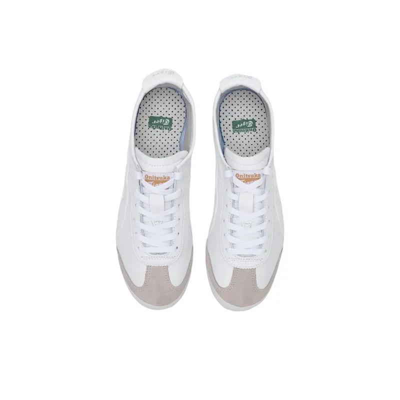 Onitsuka Tiger MEXICO 66 Anti-Slip Wear-Resistant Low-Top Casual Shoes Unisex White Brown-2