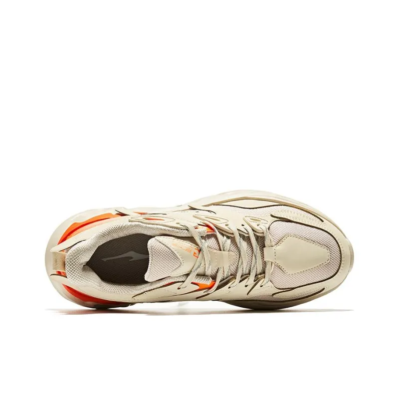 HENANBOWUYUAN x Erke Anti Slip And Wear Resistant Lightweight Low Top Running Shoes Men's Brown Orange-2