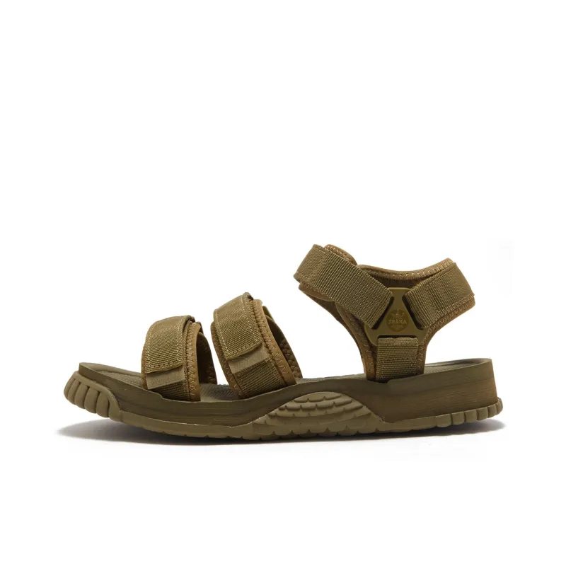SHAKA Hook and Loop Beach Sandals Unisex Army Green-1
