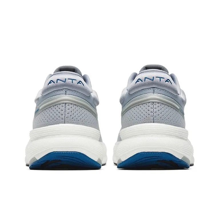 Anta Anti Slip Wear Resistant Low Top Nitrogen Technology Running Shoes Men's Gray-3