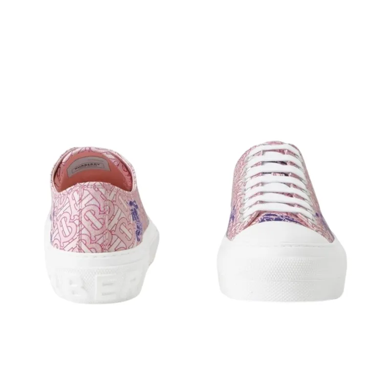 Burberry EKD Monogram Pattern Flatform Pink Women's-3