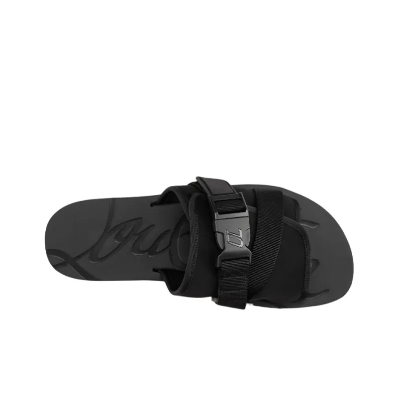 CL LUBOTING Slip Resistant Slide Slippers Men's Black-2