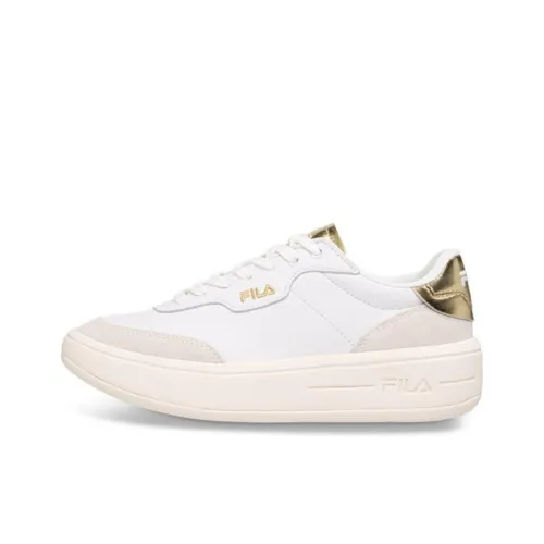 FILA Premium Tennis Shoes Women's Low-Top White/Gold