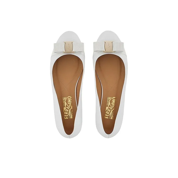 FERRAGAMO Flat Shoes Women's White-3