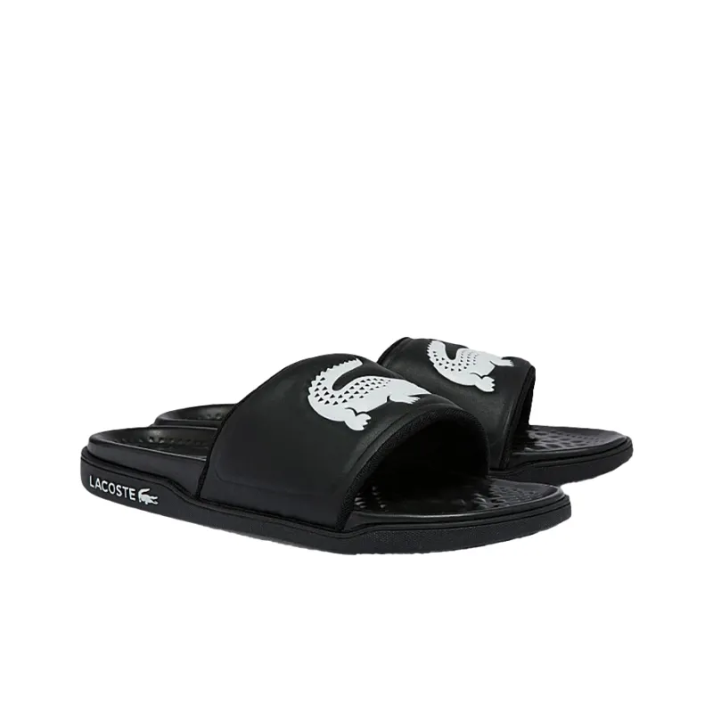 LACOSTE Croco 1.0 Logo-embossed Slides-2