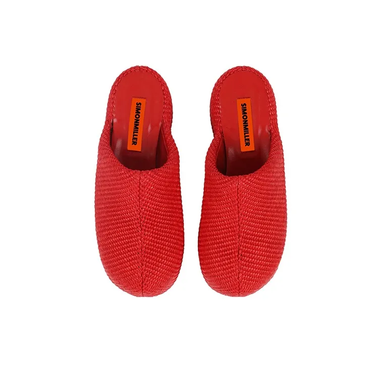 SIMON MILLER Quiet Quick Dry Wrap toe Slippers Women's Red-2