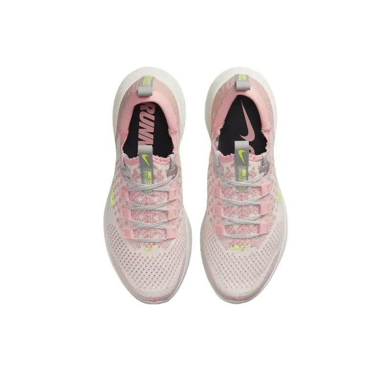 Nike React Escape Run Flyknit 'Pink Oxford Volt' Women's-3