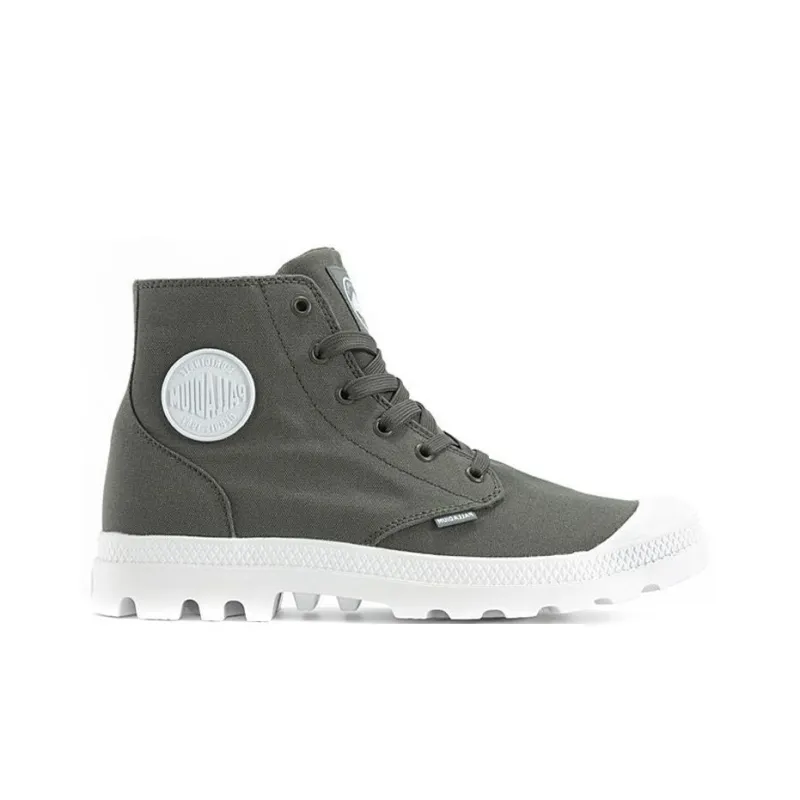 Palladium Blanc Hi Durable Breathable High-Top Canvas Shoes Men's Gray White-1