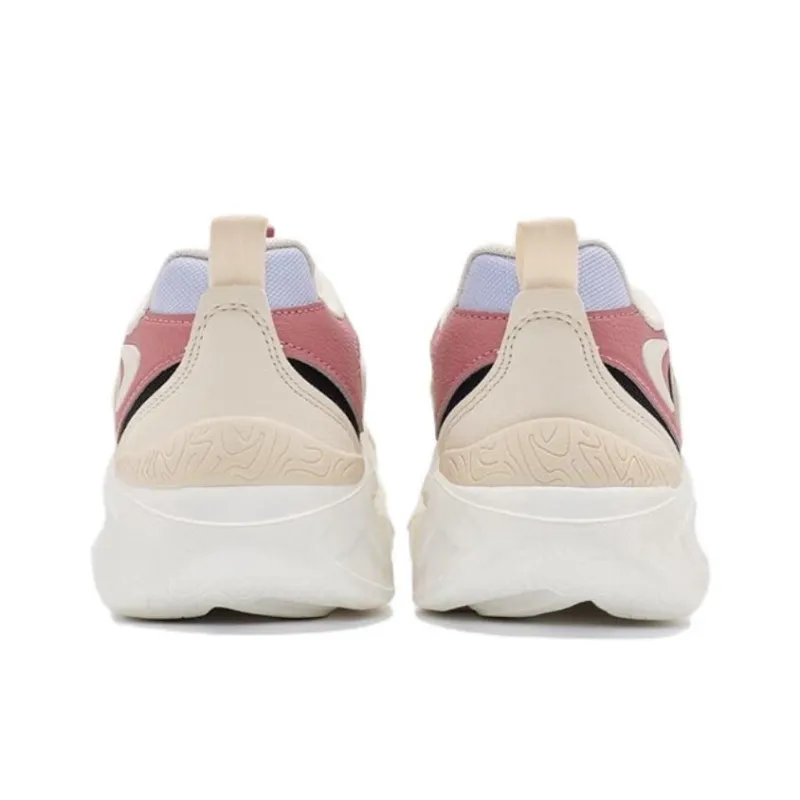 XTEP Mibian Anti-Slip Wear-Resistant Low-Top Sports Casual Shoes Women's White Black Pink-3