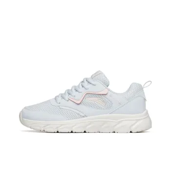 Anta Cushioned Slip Resistant Abrasion Resistant Low Top Running Shoes Women's Gray White Pink