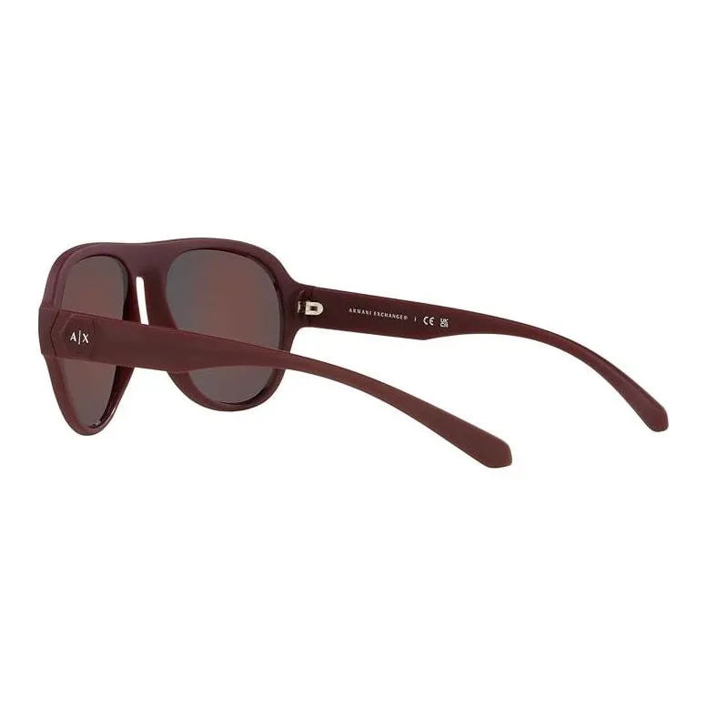 ARMANI EXCHANGEAE Oval Sunglasses Men's Red-3