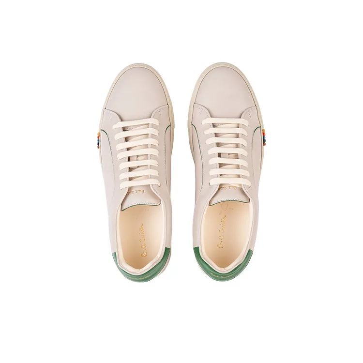 Paul Smith Basso Stylish Skateboarding Shoes Men's White Green-2