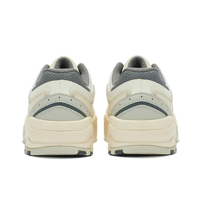 361° Slip Resistant Cushioning Abrasion Resistant Low Top Skateboard Shoes Women's Gray Beige-2