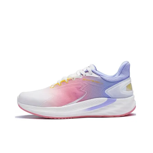 361° Cushioning Slip Resistant Low Top Running Shoes Women's White Red Purple