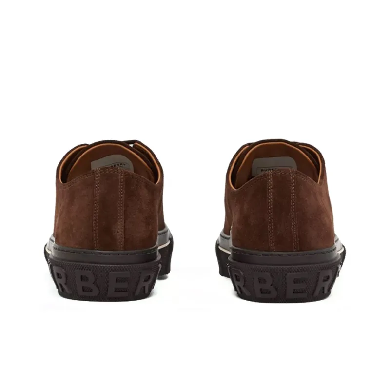 Burberry Logo heel Suede Low top Trainer Brown-3