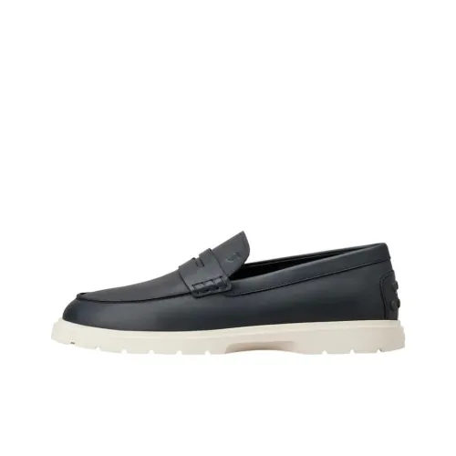 TOD'S Slipper Monogrammed Leather Loafers