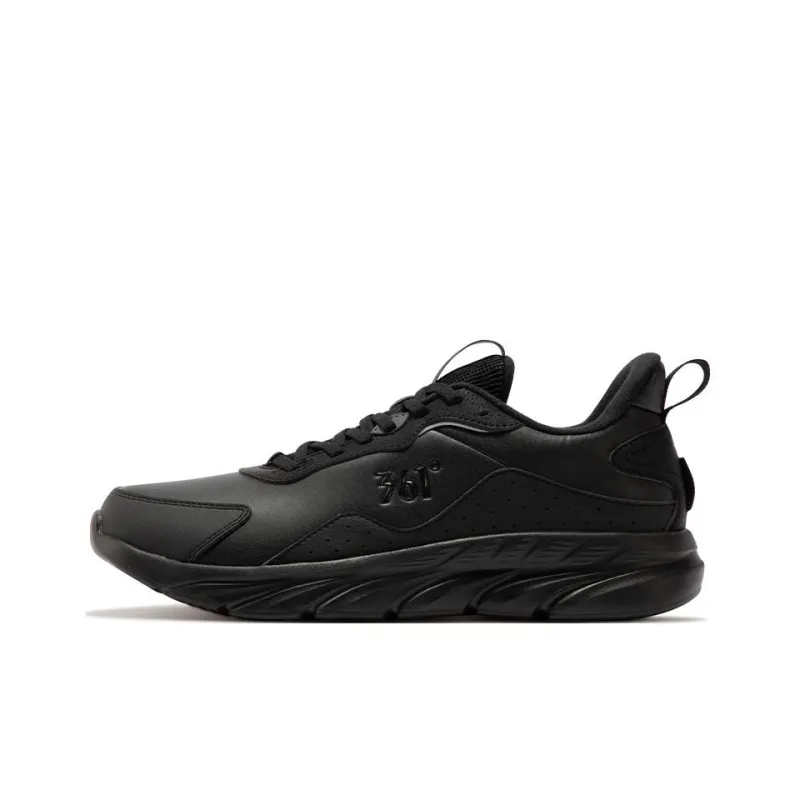 361° Cushioned Anti Slip And Wear Resistant Warm Rebound Low Top Running Shoes Men's Black-0