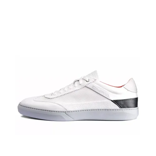 Santoni Skateboard Shoes Men Low-Top White