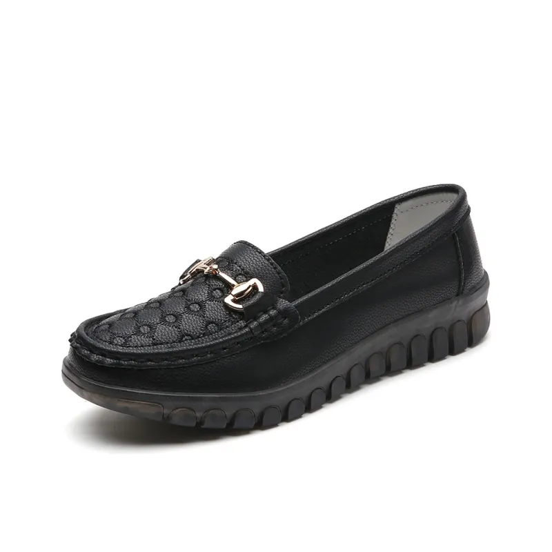 Reivantix Gommino Loafers Women's Gray/Beige/Black-9