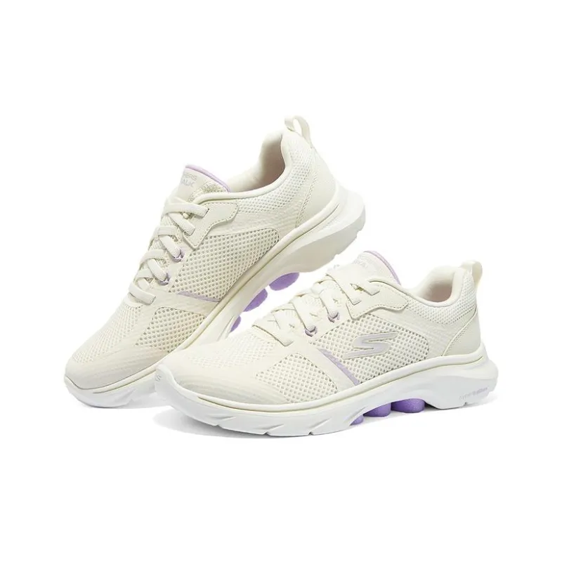 Skechers GO WALK 7 Slip Resistant Breathable Low Top Casual Running Shoes Women's Beige-3