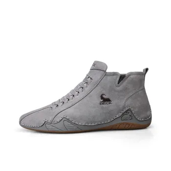 BECK Men's Casual Shoes Men Mid Top Gray, Beige
