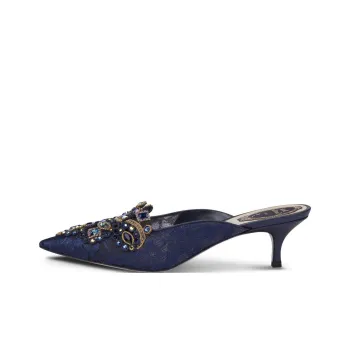 RENE CAOVILLA Wrap-toe Slippers Women's Blue