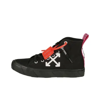 OFF WHITE High Top Stylish Skateboarding Shoes Men's Black