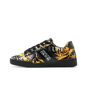 VERSACE JEANS Stylish Skateboarding Shoes Men's Black