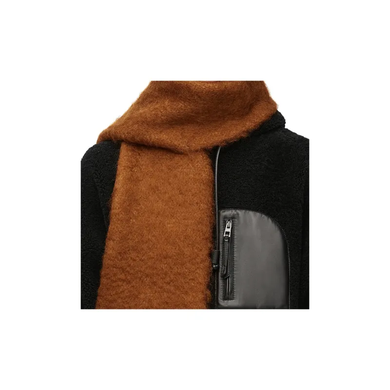 LOEWE Knit Scarves Unisex Brown-2