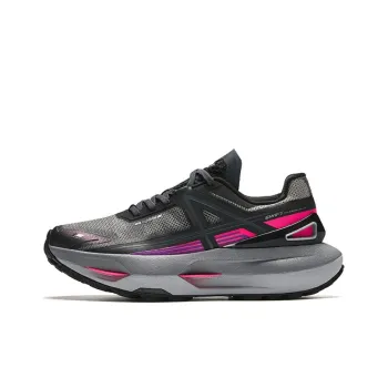 Anta Champion Rain Dove Non slip Wear resistant Shock Absorption Low Top Running Shoes Women's Black Red