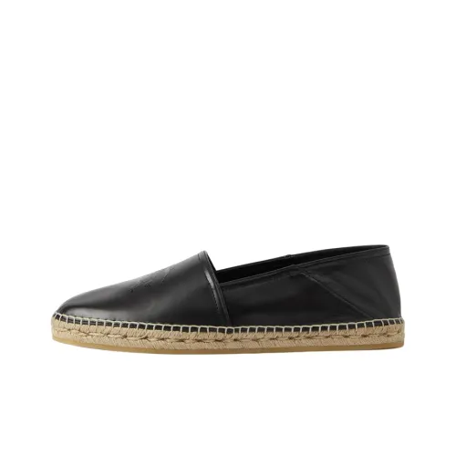 Burberry EKD Round-Toe Leather Espadrille Black