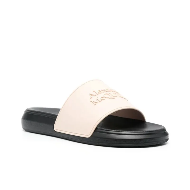 Alexander McQueen Odor Resistant Slide Slippers Men's Light Beige-2