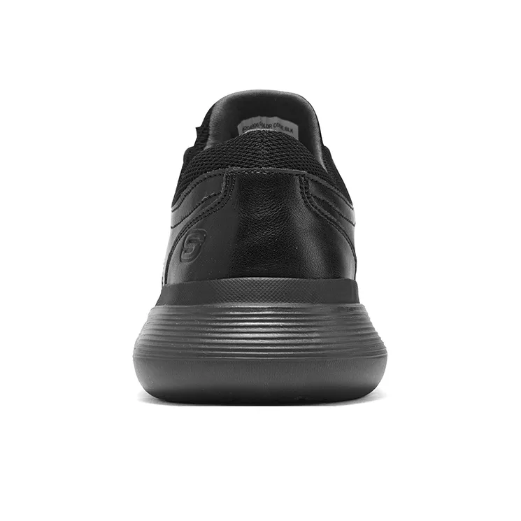 Skechers GARZA Anti-Slip Wear-Resistant Low-Top Casual Shoes Men's Black-4